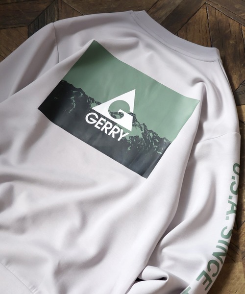 GERRY(ジェリー)の「【GERRY/ジェリー】ダンボールニット バックプリント クルーネックスウェット(スウェット・メンズ・ライトグレー/ブラック/ブルー/ホワイト・LL/M/L)」の6枚目の写真