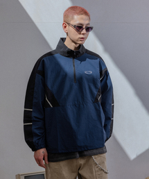 BURNING CAPONE（バーニングカポネ）の「BCパターンラインアノラック ネイビー（ナイロンジャケット）」