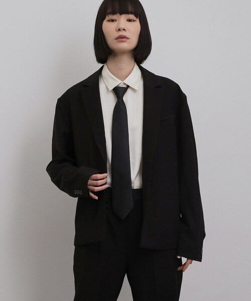 tk.TAKEO KIKUCHI（ティーケータケオキクチ）の「【セットアップ対応】クロップドジャケット（テーラードジャケット・メンズ・ブラック/グレー・02/03）」の19枚目の写真