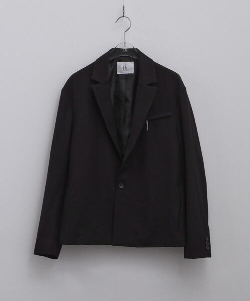 tk.TAKEO KIKUCHI（ティーケータケオキクチ）の「【セットアップ対応】クロップドジャケット（テーラードジャケット・メンズ・ブラック/グレー・02/03）」の16枚目の写真