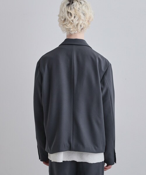 tk.TAKEO KIKUCHI（ティーケータケオキクチ）の「【セットアップ対応】クロップドジャケット（テーラードジャケット・メンズ・ブラック/グレー・02/03）」の6枚目の写真