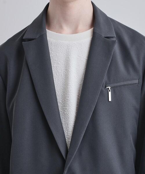 tk.TAKEO KIKUCHI（ティーケータケオキクチ）の「【セットアップ対応】クロップドジャケット（テーラードジャケット・メンズ・ブラック/グレー・02/03）」の7枚目の写真