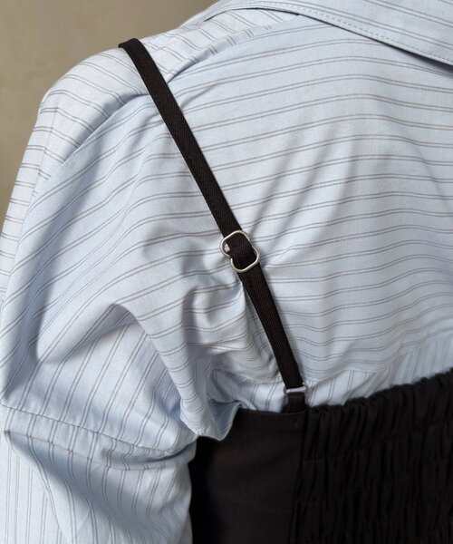 Thevon（ゼボン）の「ビスチェ×袖リボンシャツ（シャツ/ブラウス・レディース・ブルー/アイボリー/ピンク・FREE）」の22枚目の写真