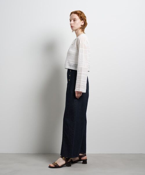 LANVIN en Bleu（ランバンオンブルー）の「レースニットカーディガン（ニット/セーター・レディース・ブラック/オフホワイト/レッド・38）」の13枚目の写真