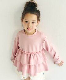 apres les cours | 袖リボンティアードペプラムトップス_ジュニア対応(Tシャツ/カットソー)