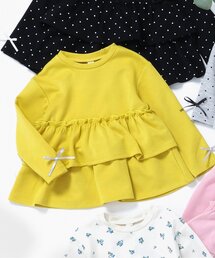 apres les cours（アプレレクール）の「袖リボンティアードペプラムトップス（Tシャツ/カットソー）」