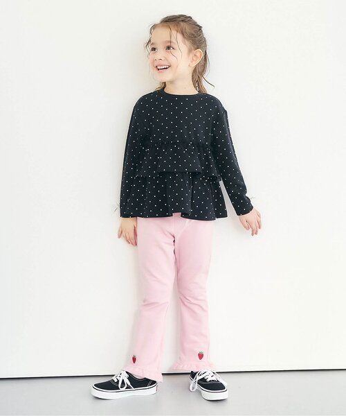 apres les cours（アプレレクール）の「袖リボンティアードペプラムトップス（Tシャツ/カットソー・キッズ・その他3/イエロー/ブラック/グレー/ピンク・110/100/90/80/140/130/120）」の6枚目の写真
