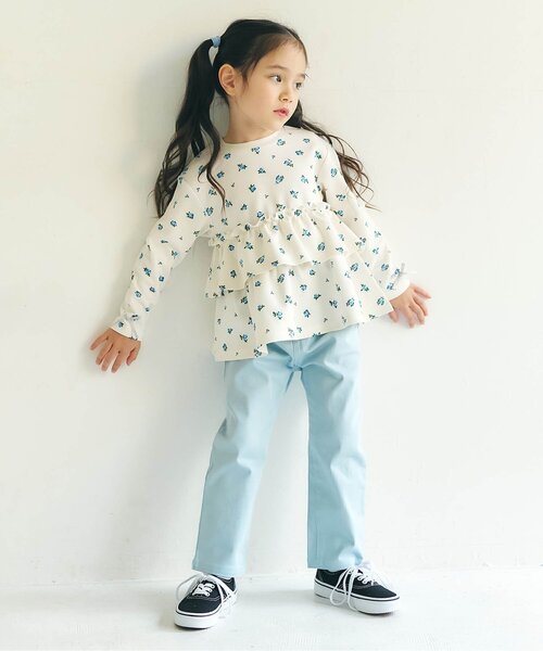 apres les cours（アプレレクール）の「袖リボンティアードペプラムトップス_ジュニア対応（Tシャツ/カットソー・キッズ・その他3/イエロー/ブラック/グレー/ピンク・110/100/90/80/140/130/120）」の8枚目の写真