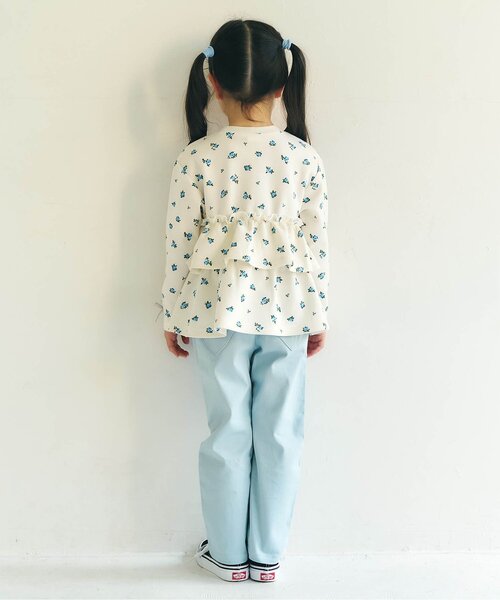 apres les cours（アプレレクール）の「袖リボンティアードペプラムトップス_ジュニア対応（Tシャツ/カットソー・キッズ・その他3/イエロー/ブラック/グレー/ピンク・110/100/90/80/140/130/120）」の9枚目の写真