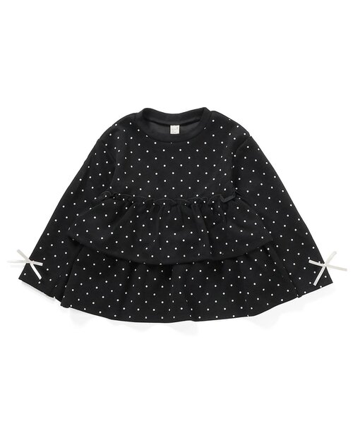 apres les cours（アプレレクール）の「袖リボンティアードペプラムトップス_ジュニア対応（Tシャツ/カットソー・キッズ・その他3/イエロー/ブラック/グレー/ピンク・110/100/90/80/140/130/120）」の18枚目の写真