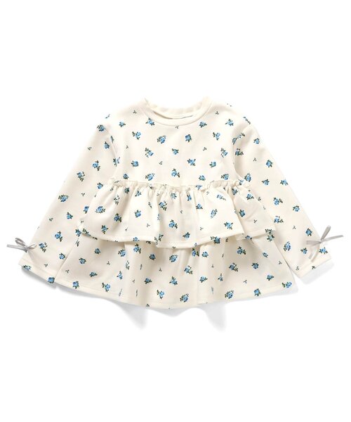 apres les cours（アプレレクール）の「袖リボンティアードペプラムトップス_ジュニア対応（Tシャツ/カットソー・キッズ・その他3/イエロー/ブラック/グレー/ピンク・110/100/90/80/140/130/120）」の19枚目の写真