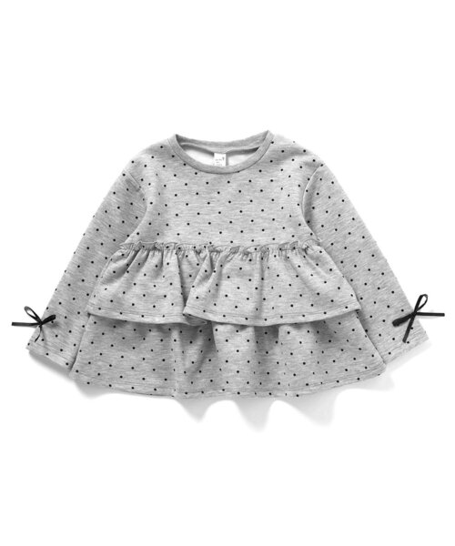 apres les cours（アプレレクール）の「袖リボンティアードペプラムトップス_ジュニア対応（Tシャツ/カットソー・キッズ・その他3/イエロー/ブラック/グレー/ピンク・110/100/90/80/140/130/120）」の20枚目の写真