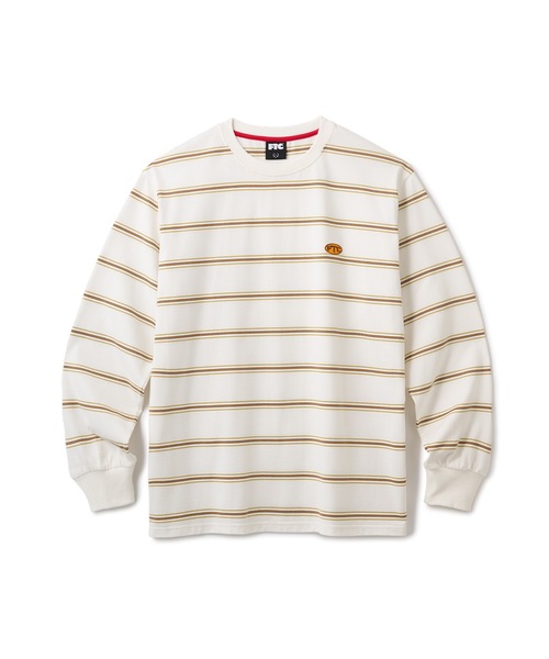 FTC(エフティーシー)の「PUFF LOGO STRIPE L/S TOP(Tシャツ/カットソー・メンズ・ネイビー/イエロー/ホワイト・X-LARGE/LARGE/MEDIUM)」の1枚目の写真