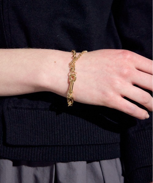 AZUL by moussy（アズールバイマウジー）の「ミックスチェーンブレスレット（ブレスレット・レディース・シルバー/ゴールド系その他・FREE）」の2枚目の写真