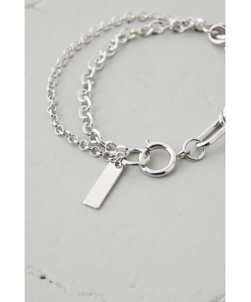 AZUL by moussy（アズールバイマウジー）の「ミックスチェーンブレスレット（ブレスレット・レディース・シルバー/ゴールド系その他・FREE）」の5枚目の写真