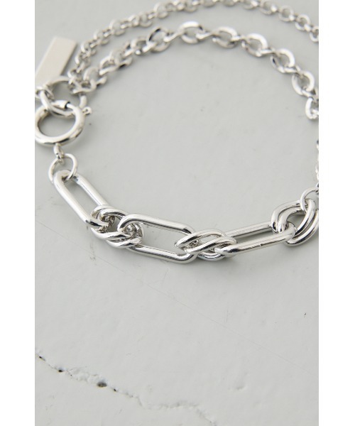 AZUL by moussy（アズールバイマウジー）の「ミックスチェーンブレスレット（ブレスレット・レディース・シルバー/ゴールド系その他・FREE）」の6枚目の写真