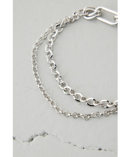 AZUL by moussy（アズールバイマウジー）の「ミックスチェーンブレスレット（ブレスレット・レディース・シルバー/ゴールド系その他・FREE）」の7枚目の写真