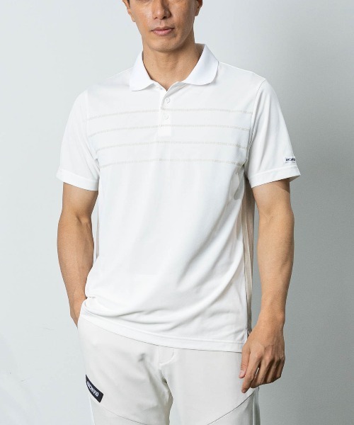 archivio(アルチビオ)の「<MENS>前後異素材UVポロシャツ(ポロシャツ・メンズ・ネイビー/レッド/ホワイト×ブラック/ホワイト×ブラウン・M/L/LL)」の3枚目の写真