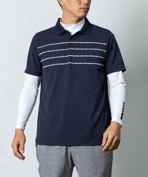 archivio(アルチビオ)の「<MENS>前後異素材UVポロシャツ(ポロシャツ・メンズ・ネイビー/レッド/ホワイト×ブラック/ホワイト×ブラウン・M/L/LL)」の4枚目の写真
