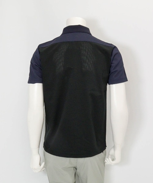 archivio(アルチビオ)の「<MENS>前後異素材UVポロシャツ(ポロシャツ・メンズ・ネイビー/レッド/ホワイト×ブラック/ホワイト×ブラウン・M/L/LL)」の8枚目の写真
