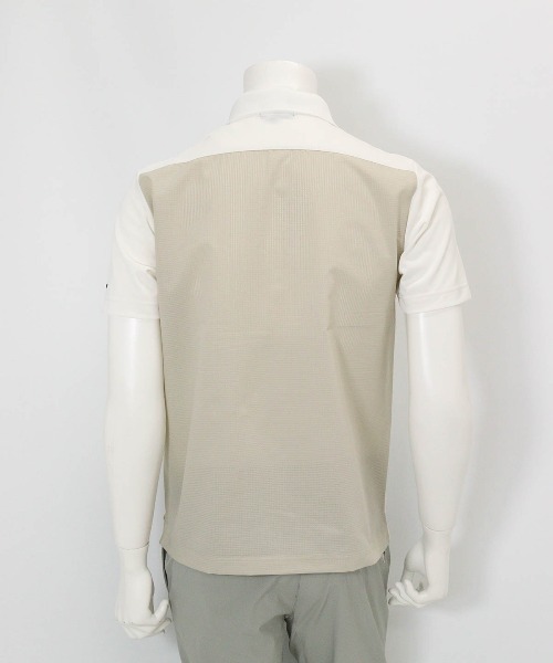 archivio(アルチビオ)の「<MENS>前後異素材UVポロシャツ(ポロシャツ・メンズ・ネイビー/レッド/ホワイト×ブラック/ホワイト×ブラウン・M/L/LL)」の12枚目の写真