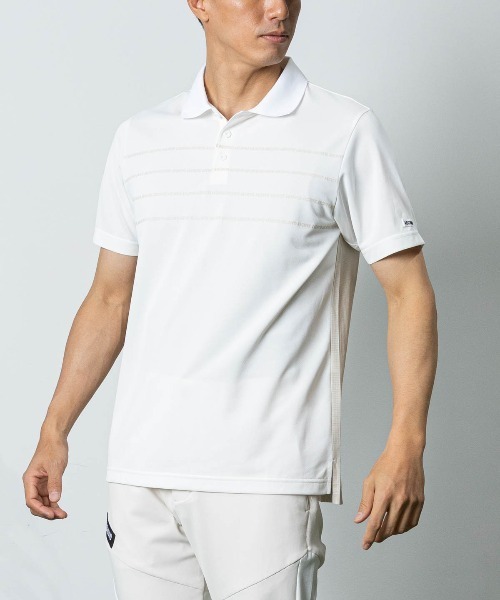archivio(アルチビオ)の「<MENS>前後異素材UVポロシャツ(ポロシャツ・メンズ・ネイビー/レッド/ホワイト×ブラック/ホワイト×ブラウン・M/L/LL)」の13枚目の写真