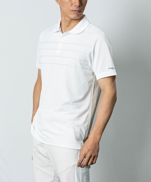 archivio(アルチビオ)の「<MENS>前後異素材UVポロシャツ(ポロシャツ・メンズ・ネイビー/レッド/ホワイト×ブラック/ホワイト×ブラウン・M/L/LL)」の14枚目の写真
