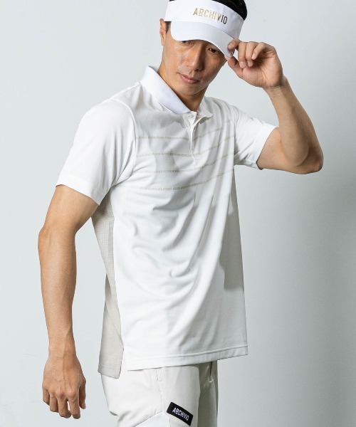 archivio(アルチビオ)の「<MENS>前後異素材UVポロシャツ(ポロシャツ・メンズ・ネイビー/レッド/ホワイト×ブラック/ホワイト×ブラウン・M/L/LL)」の17枚目の写真