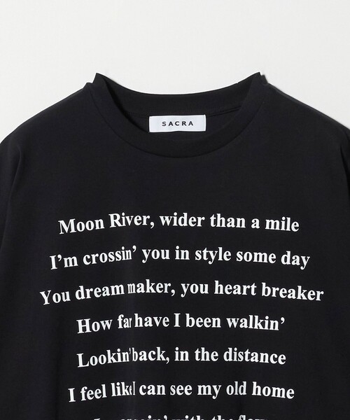 SACRA(サクラ)の「<SACRA>メッセージ Tシャツ(Tシャツ/カットソー・レディース・グレー系/ホワイト/ブラック・38)」の15枚目の写真