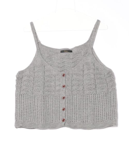 Ritzy（リッツィー）の「7色展開　ニットキャミソールベスト（ベスト・レディース・ブラック/ベージュ/グレー/レッド/イエロー/ブルー/グリーン・FREE）」の12枚目の写真
