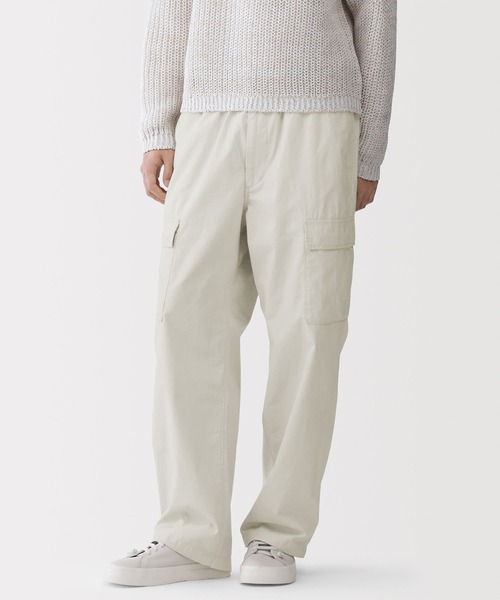 MUJI Labo(ムジラボ)の「〔MUJI Labo〕紳士 コットン ライトキャンバス イージーカーゴパンツ(カーゴパンツ・メンズ・チャコールグレー/サンドベージュ/ブラック・L/M/S/XL)」の3枚目の写真