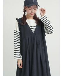 Samansa Mos2 | パネルボーダーバスクシャツ(Tシャツ/カットソー)