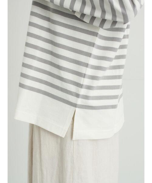 Samansa Mos2（サマンサ モスモス）の「パネルボーダーバスクシャツ（Tシャツ/カットソー・レディース・ブラック/イエロー/グレー/ピンク・F）」の10枚目の写真