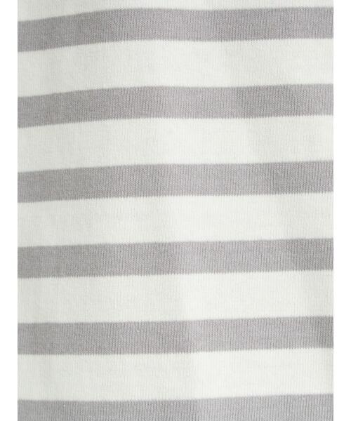 Samansa Mos2（サマンサ モスモス）の「パネルボーダーバスクシャツ（Tシャツ/カットソー・レディース・ブラック/イエロー/グレー/ピンク・F）」の11枚目の写真