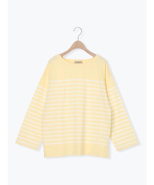 Samansa Mos2（サマンサ モスモス）の「パネルボーダーバスクシャツ（Tシャツ/カットソー・レディース・ブラック/イエロー/グレー/ピンク・F）」の14枚目の写真