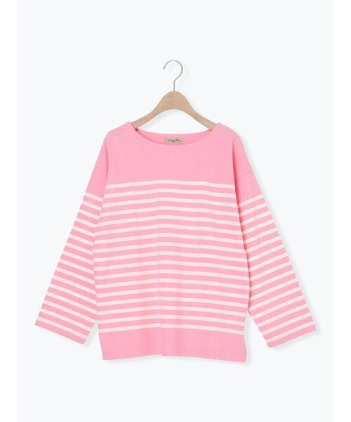 Samansa Mos2（サマンサ モスモス）の「パネルボーダーバスクシャツ（Tシャツ/カットソー・レディース・ブラック/イエロー/グレー/ピンク・F）」の15枚目の写真