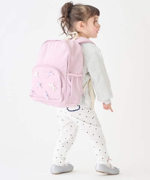 petit main（プティマイン）の「アソートリュック(Mサイズ)（バックパック/リュック・キッズ・ライトグリーン/ピンク/ネイビー/チャコール/ベージュ/サックスブルー/アイボリー・F）」の8枚目の写真