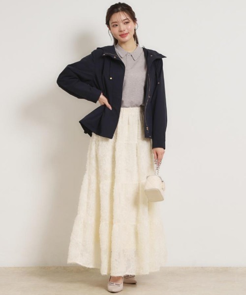 couture brooch（クチュールブローチ）の「【撥水・洗える】愛されマンパ（ブルゾン・レディース・ネイビー/アイボリー/サンドベージュ/オリーブ・40/38/36/42）」の13枚目の写真