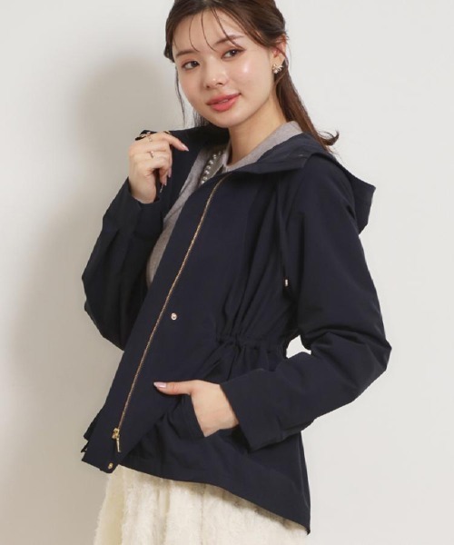 couture brooch（クチュールブローチ）の「【撥水・洗える】愛されマンパ（ブルゾン・レディース・ネイビー/アイボリー/サンドベージュ/オリーブ・40/38/36/42）」の15枚目の写真