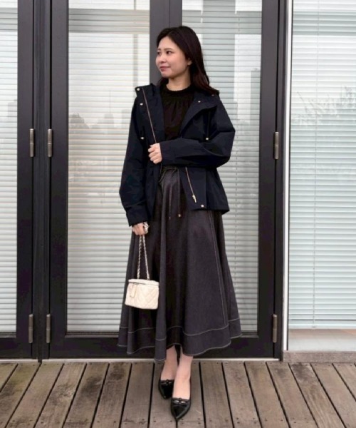 couture brooch（クチュールブローチ）の「【撥水・洗える】愛されマンパ（ブルゾン・レディース・ネイビー/アイボリー/サンドベージュ/オリーブ・40/38/36/42）」の16枚目の写真