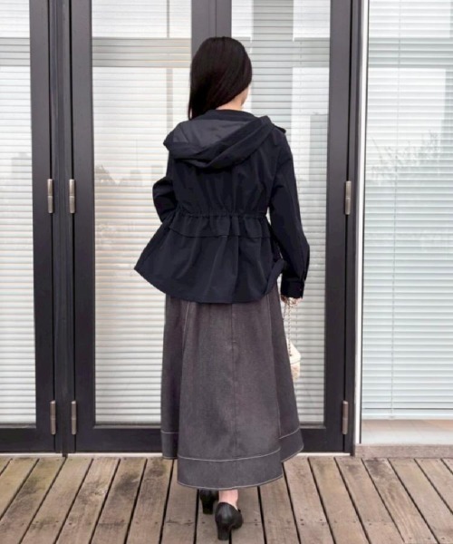 couture brooch（クチュールブローチ）の「【撥水・洗える】愛されマンパ（ブルゾン・レディース・ネイビー/アイボリー/サンドベージュ/オリーブ・40/38/36/42）」の18枚目の写真