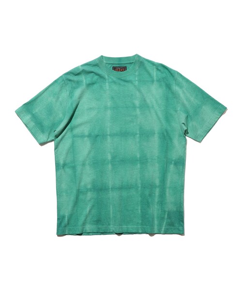 BEAMS PLUS(ビームスプラス)の「Crew Tee "Itajime Shibori"(Tシャツ/カットソー・メンズ・イエロー/サックスブルー/グリーン・X-LARGE/XX-LARGE/LARGE/MEDIUM/SMALL)」の2枚目の写真