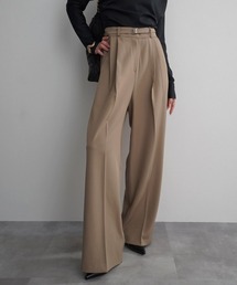 Rashik（ラシク）の「【Rashik】細ベルト付きセミワイドスラックス（スラックス）」