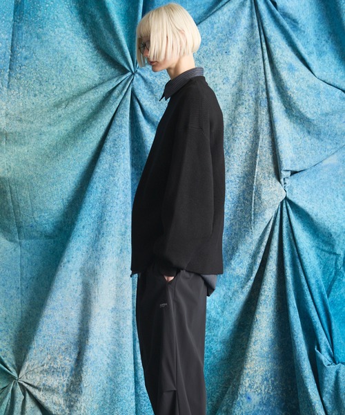 MAISON SPECIAL（メゾンスペシャル）の「《UNISEX》C/A Prime-Over Pullover Crew Neck Knit/C/Aプライムオーバープルオーバークルーネックニット【MAISON SPECIAL/メゾンスペシャル】（ニット/セーター・メンズ・ブラック/ラベンダー/ライトグリーン・0/1/2）」の21枚目の写真