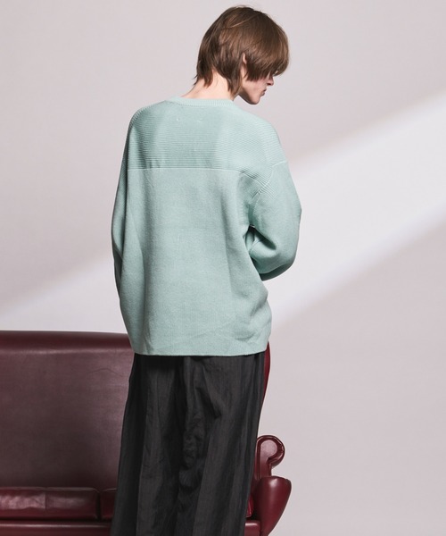 MAISON SPECIAL（メゾンスペシャル）の「《UNISEX》C/A Prime-Over Pullover Crew Neck Knit/C/Aプライムオーバープルオーバークルーネックニット【MAISON SPECIAL/メゾンスペシャル】（ニット/セーター・メンズ・ブラック/ラベンダー/ライトグリーン・0/1/2）」の13枚目の写真