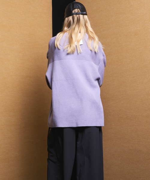 MAISON SPECIAL（メゾンスペシャル）の「《UNISEX》C/A Prime-Over Pullover Crew Neck Knit/C/Aプライムオーバープルオーバークルーネックニット【MAISON SPECIAL/メゾンスペシャル】（ニット/セーター・メンズ・ブラック/ラベンダー/ライトグリーン・0/1/2）」の17枚目の写真