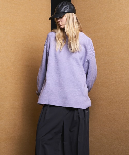 MAISON SPECIAL（メゾンスペシャル）の「《UNISEX》C/A Prime-Over Pullover Crew Neck Knit/C/Aプライムオーバープルオーバークルーネックニット【MAISON SPECIAL/メゾンスペシャル】（ニット/セーター・メンズ・ブラック/ラベンダー/ライトグリーン・0/1/2）」の15枚目の写真
