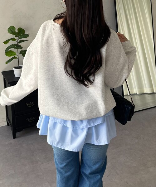 prose verse（プロズヴェール）の「ランダムパールロゴスウェット（スウェット・レディース・ライトグレー/ブラック/ピンク・FREE）」の6枚目の写真