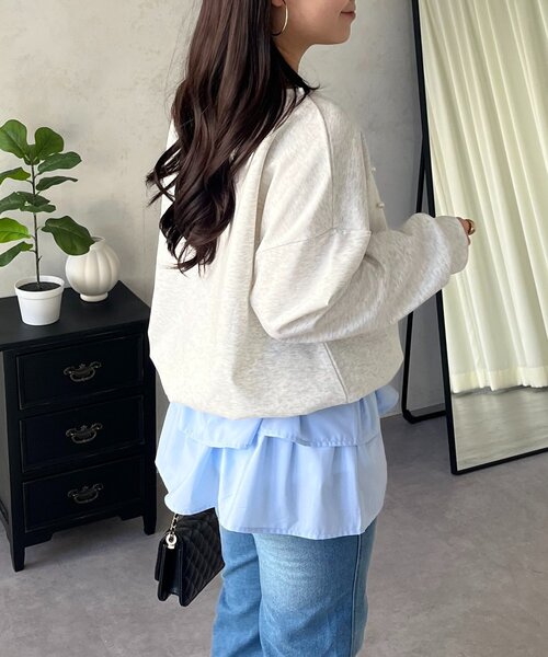 prose verse（プロズヴェール）の「ランダムパールロゴスウェット（スウェット・レディース・ライトグレー/ブラック/ピンク・FREE）」の9枚目の写真