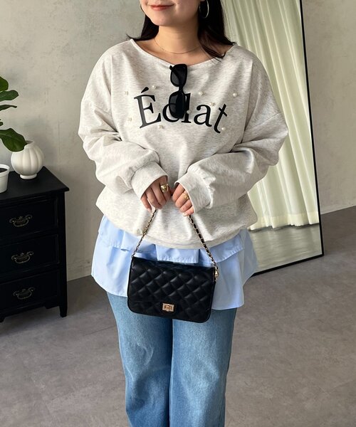 prose verse（プロズヴェール）の「ランダムパールロゴスウェット（スウェット・レディース・ライトグレー/ブラック/ピンク・FREE）」の10枚目の写真